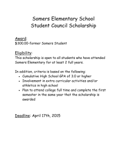Somers Elementary School Student Council Scholarship