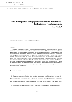 New challenges to a changing labour market and welfare state. The