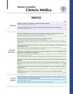 Ã­ndice - Revista CientÃ­fica Ciencia MÃ©dica