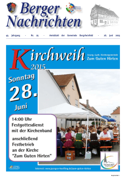 Amtsblatt der Gemeinde Bergrheinfeld