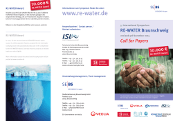 Call for Papers - RE-WATER Braunschweig