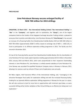 Lime Petroleum Norway secures enlarged facility of NOK 700 million