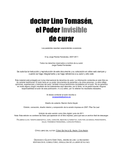 Dr. Lino TomasÃ©n. El poder invisible de curar