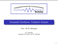 Sinusoidal Oscillators: Feedback Analysis