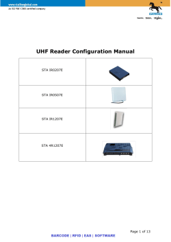 STA UHF Reader Configuration Manual