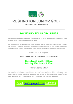 RGC Junior Golf Newsletter â March 2015