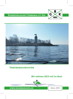 Ausgabe April 2015 - Rudergesellschaft Germania eV Kiel