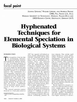 Hyphenated Techniques for Elemental Speciation in Biological