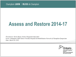 Assess and Restore 2014-17 - Regional Geriatric Program of