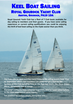 KEEL BOAT SAILING - Royal Gourock Yacht Club