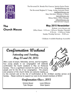 May 2015 - Rocky Hill Congregational Church