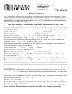 application form - Rolling Hills Consolidated Library