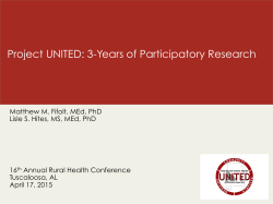 Project UNITED: 3-Years of Participatory Research
