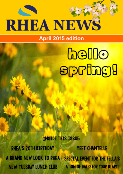 hello spring! - Richmond Hill Elderly Action