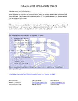 2015-2016 Physical Packet - The RHS Athletic Booster Club