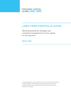 long-term portfolio guide - Responsible Investment Association