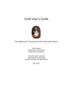 Gretl User`s Guide - Wake Forest University