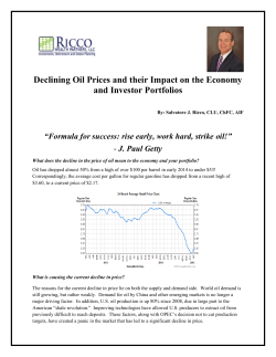Declining Oil Prices and their Impact on the Economy and Investor
