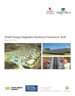 TCAAP Energy Integration Resiliency Framework: Brief