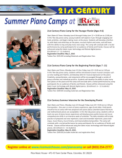 Summer Piano Camps at