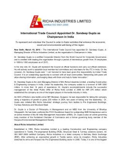 ITC India Appointment - Richa Industries Limited
