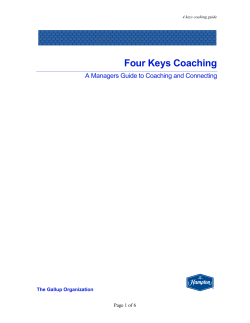 Gallup Organization â Four Keys Coaching Guide