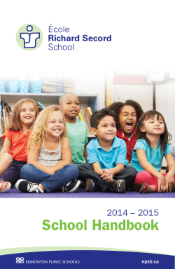 School Handbook 2014 - Richard Secord School