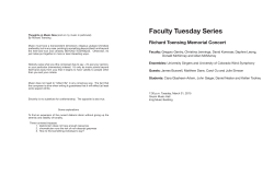 Faculty Tuesday Series