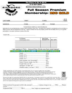 Full Season Premium Membership: RSC GOLD