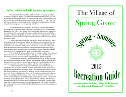 Spring Grove 2015 - Village of Richmond