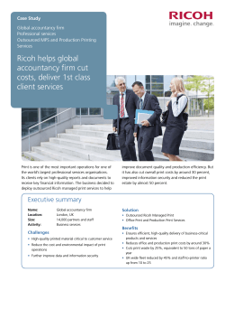 Ricoh helps global accountancy firm cut costs, deliver 1st class