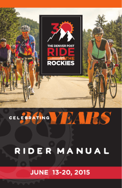 rIDEr mAnUAL - Ride The Rockies