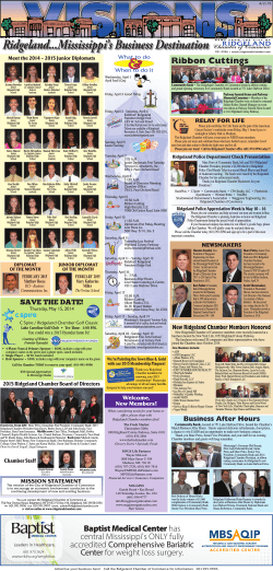 2015 - the City of Ridgeland Chamber of Commerce