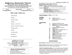 04-26-15 - Ridgeway Mennonite Church