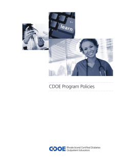 PDF - Certified Diabetes Outpatient Educators