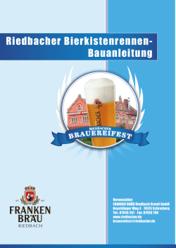 Bauanleitung - Riedbacher FRANKEN BRÃU
