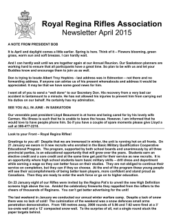 April 2015 - The Royal Regina Rifles Association