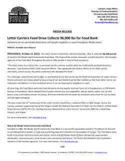 Letter Carriers Food Drive Collects 96,000 lbs for Food Bank
