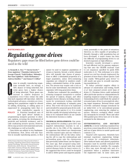 Regulating gene drives