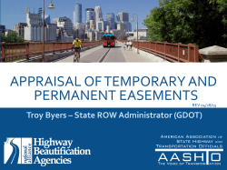 Appraisal of Temporary and Permanent Easements-GA