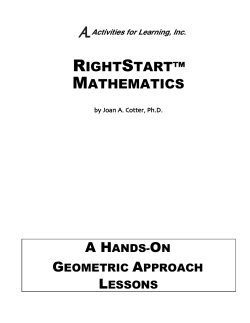 Geometric Approach - RightStartâ¢ Mathematics by Activities for
