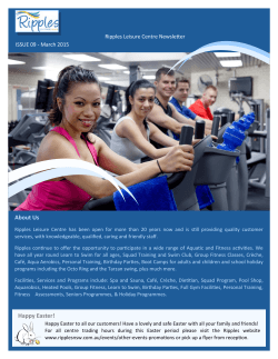 March Newsletter 2015 - Ripples Leisure Centre