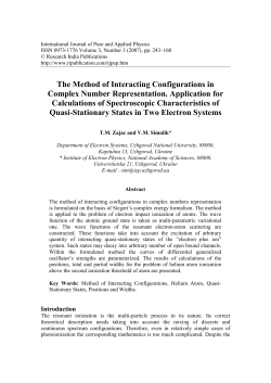 The Method of Interacting Configurations in Complex Number