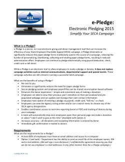 About Electronic Pledging - Rhode Island State Employees