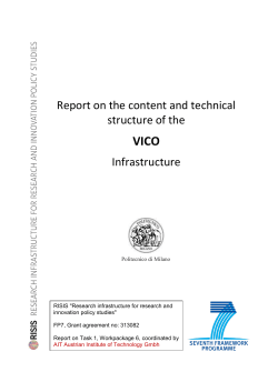 Report on the content and technical structure of the