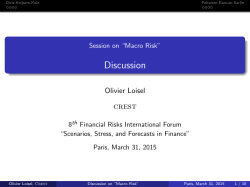 Discussion - 8th Financial Risks INTERNATIONAL FORUM