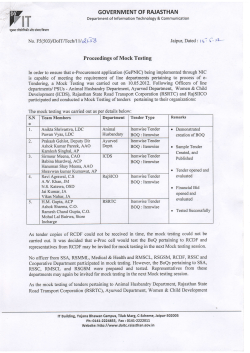 Proceeding of Mock Testing Dated 15.05.2012 - RISL