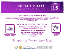 Purple up for military kids!