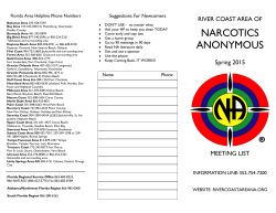 NARCOTICS ANONYMOUS - River Coast Area of Narcotics