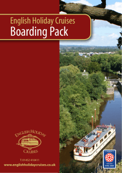 Boarding Pack - English Holiday Cruises
